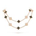 Van Cleef & Arpels Vintage Alhambra Onyx 20 Motifs Long Necklace