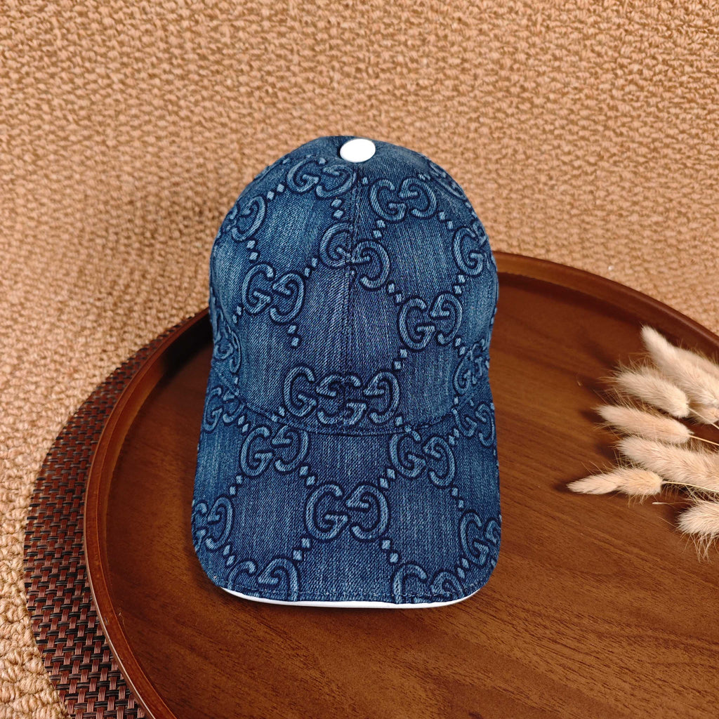 GUCCI Denim Baseball Cap（Blue）