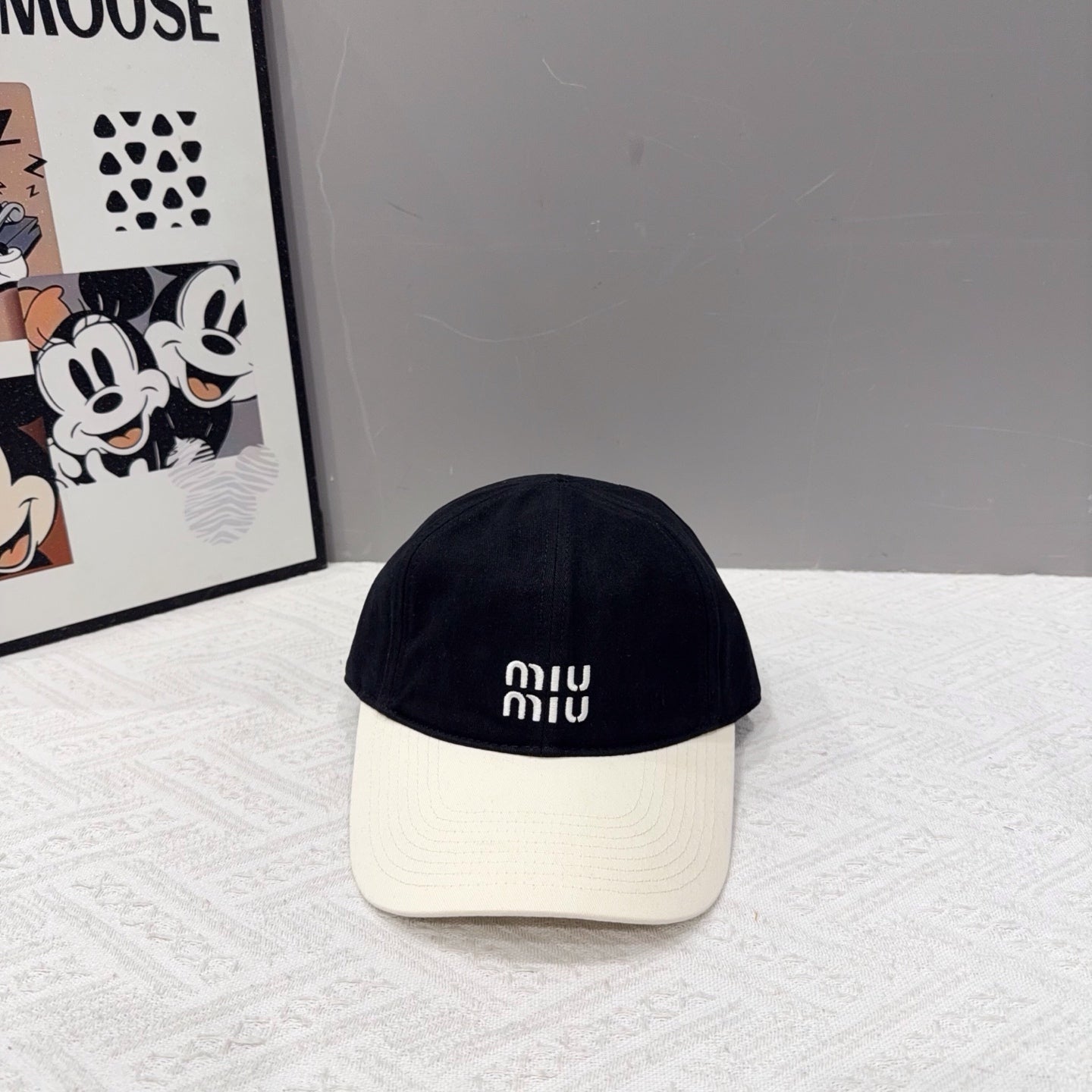 MIU MIU Two-Tone Baseball Cap