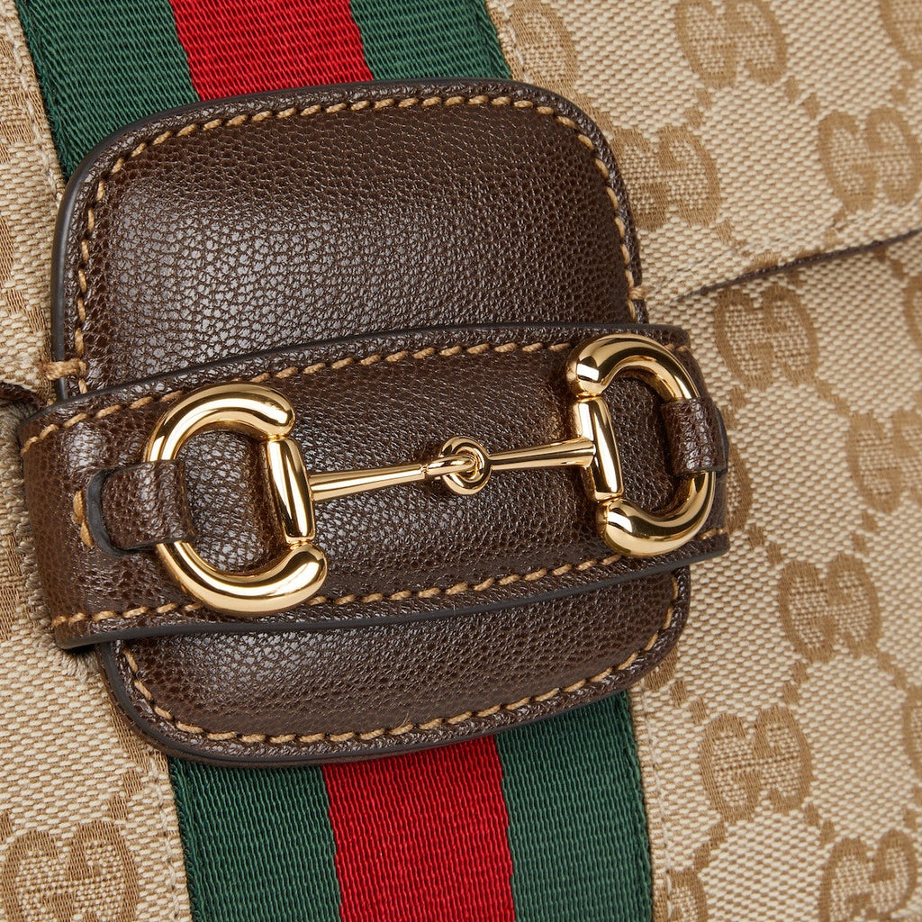 Gucci Horsebit 1955 Canvas Shoulder Bag – 866762
