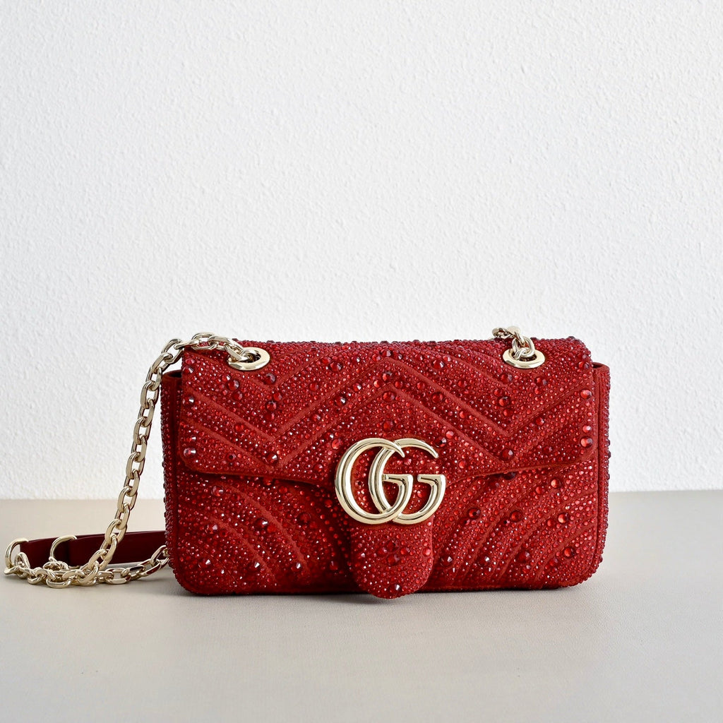 Gucci GG Marmont Crystal Shoulder Bag – 837280