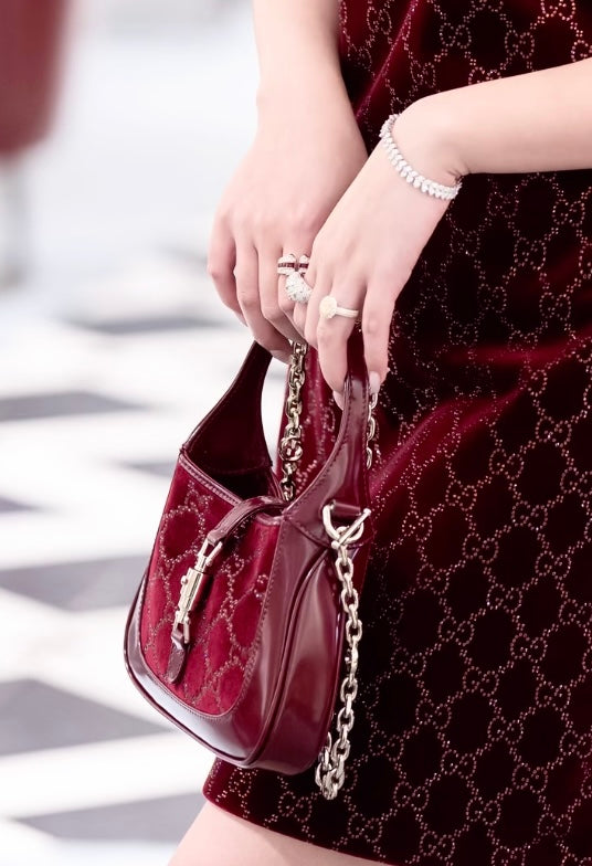 Gucci Jackie 1961 Velvet Shoulder Bag – 836684