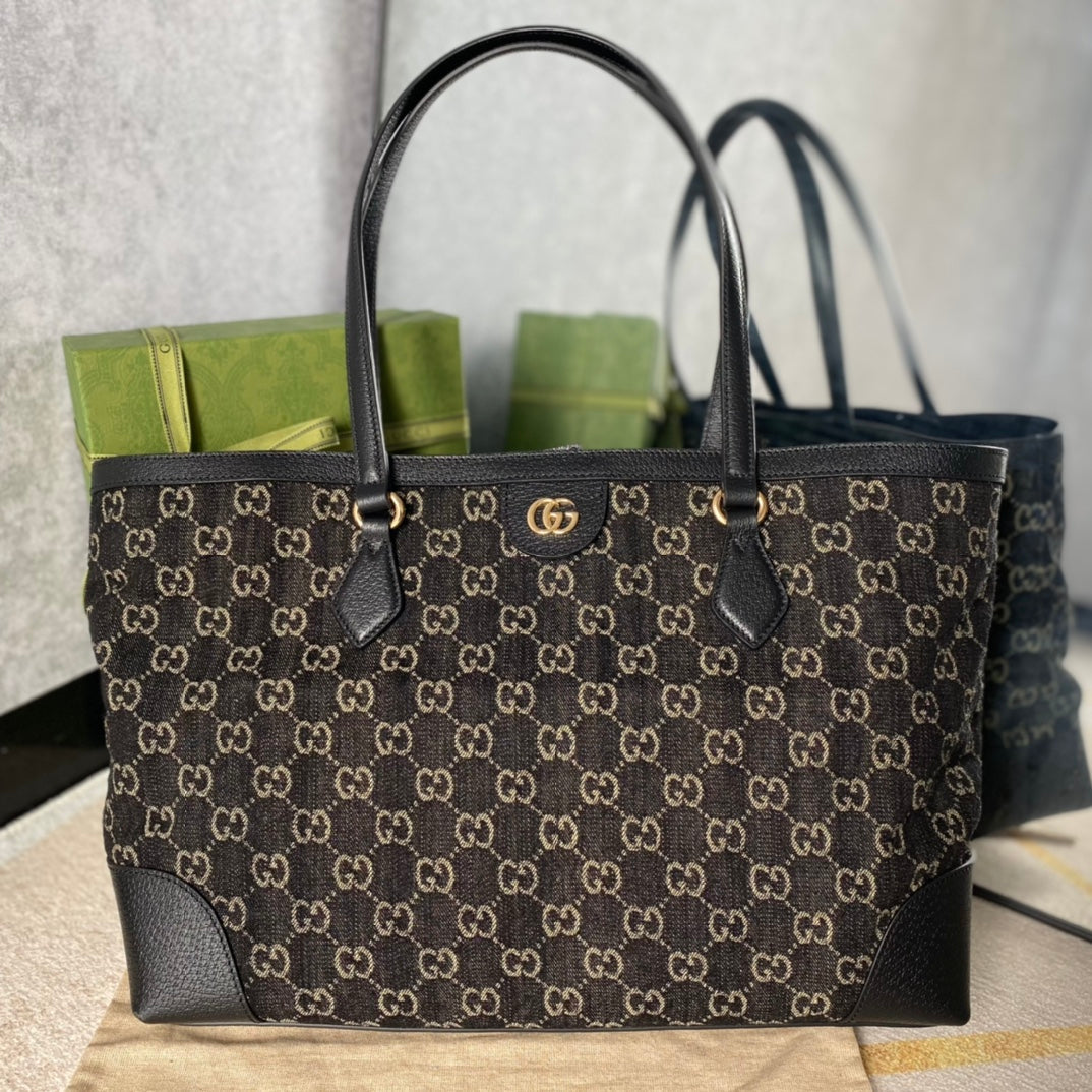 Gucci Black Denim Shopping Bag – 631685