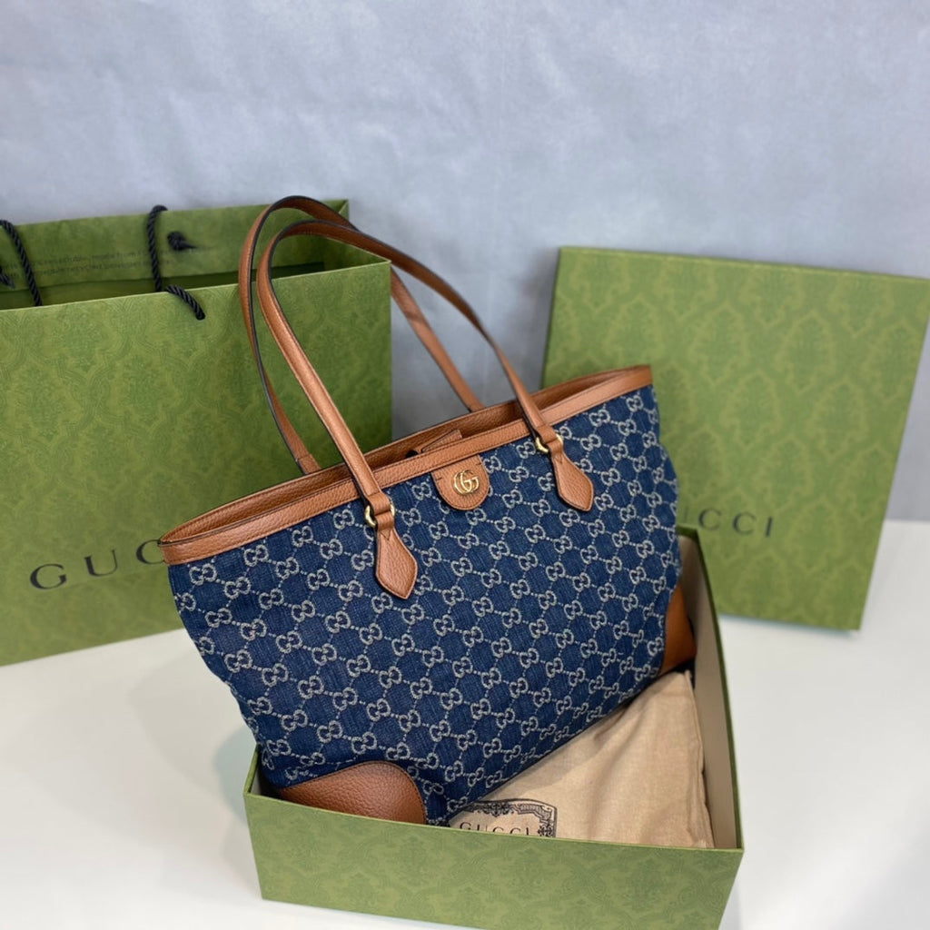 Gucci Black Denim Shopping Bag – 631685