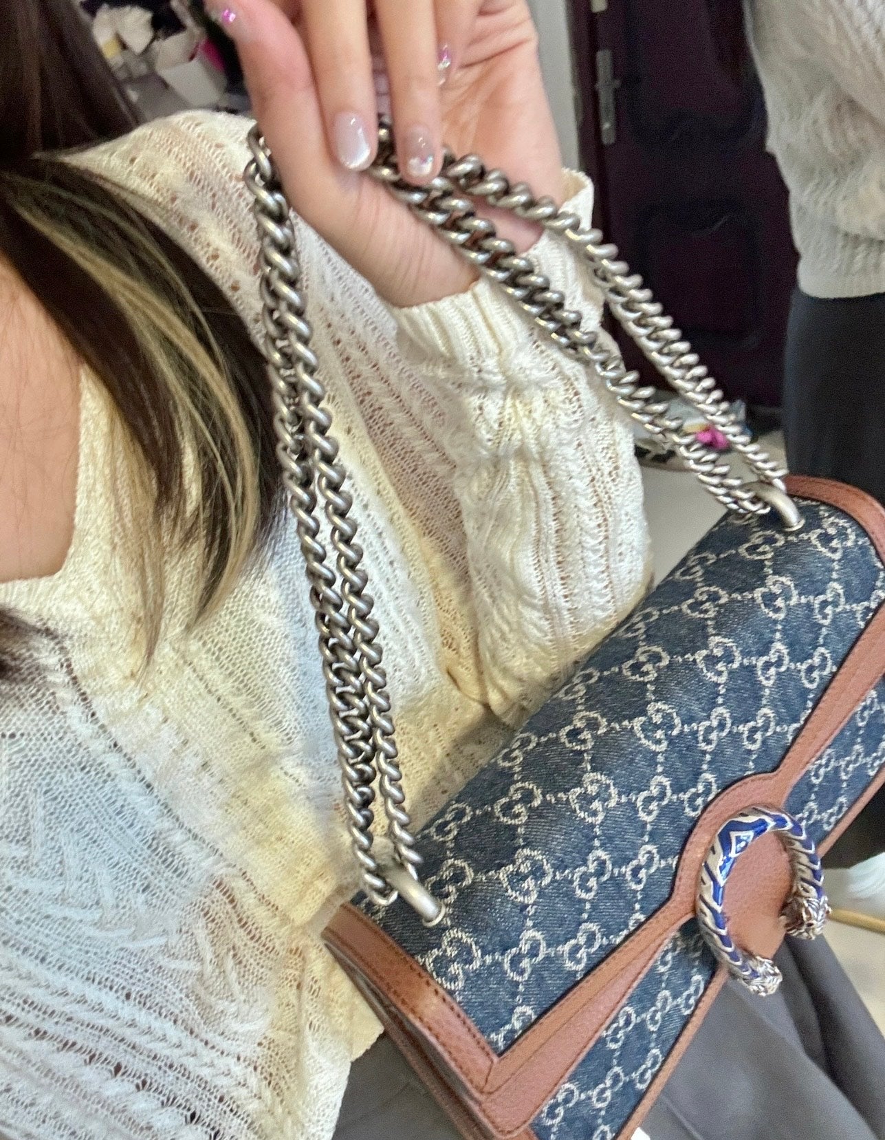 Gucci Dionysus Medium Denim Shoulder Bag – 400249