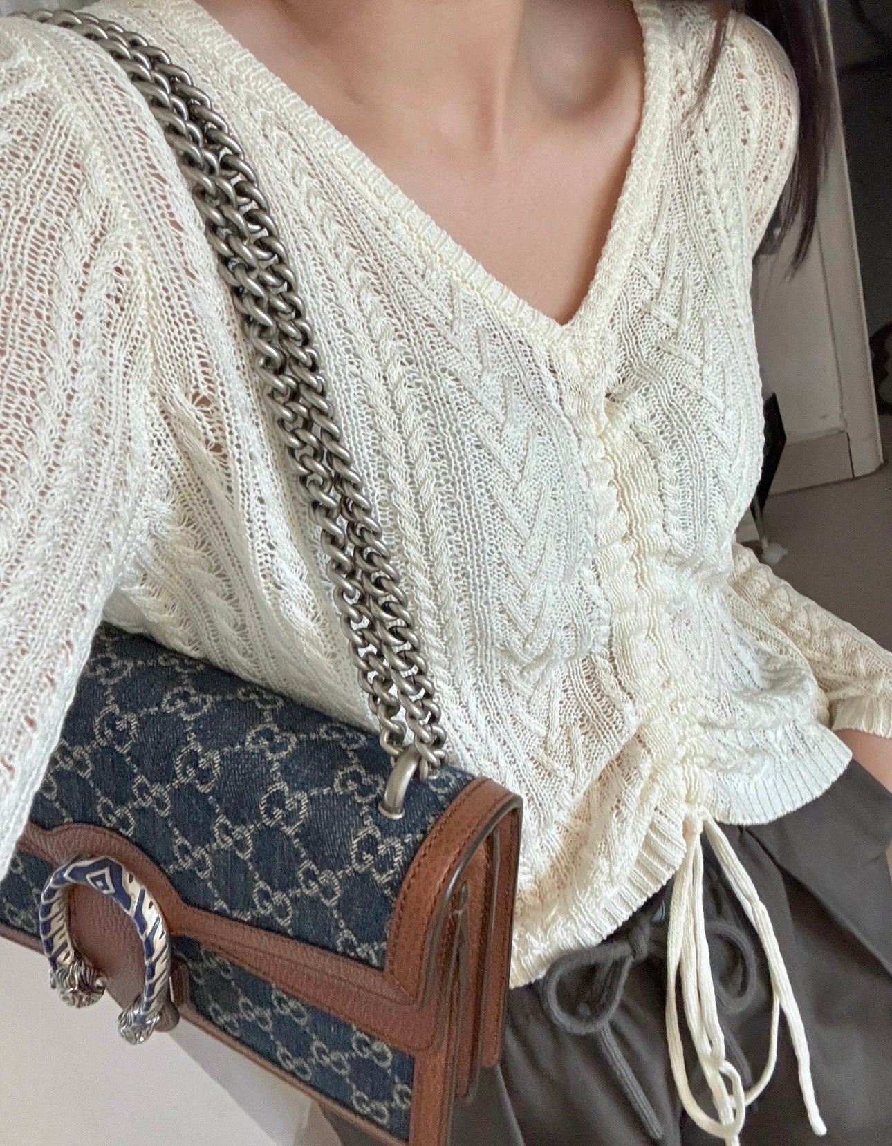 Gucci Dionysus Medium Denim Shoulder Bag – 400249