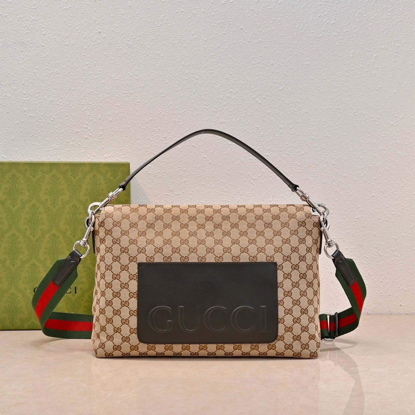 Gucci GG Canvas Large Top Handle Crossbody Bag – 821616
