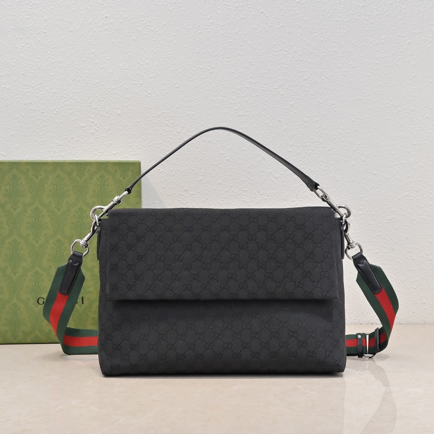 Gucci GG Canvas Large Top Handle Crossbody Bag – 821616