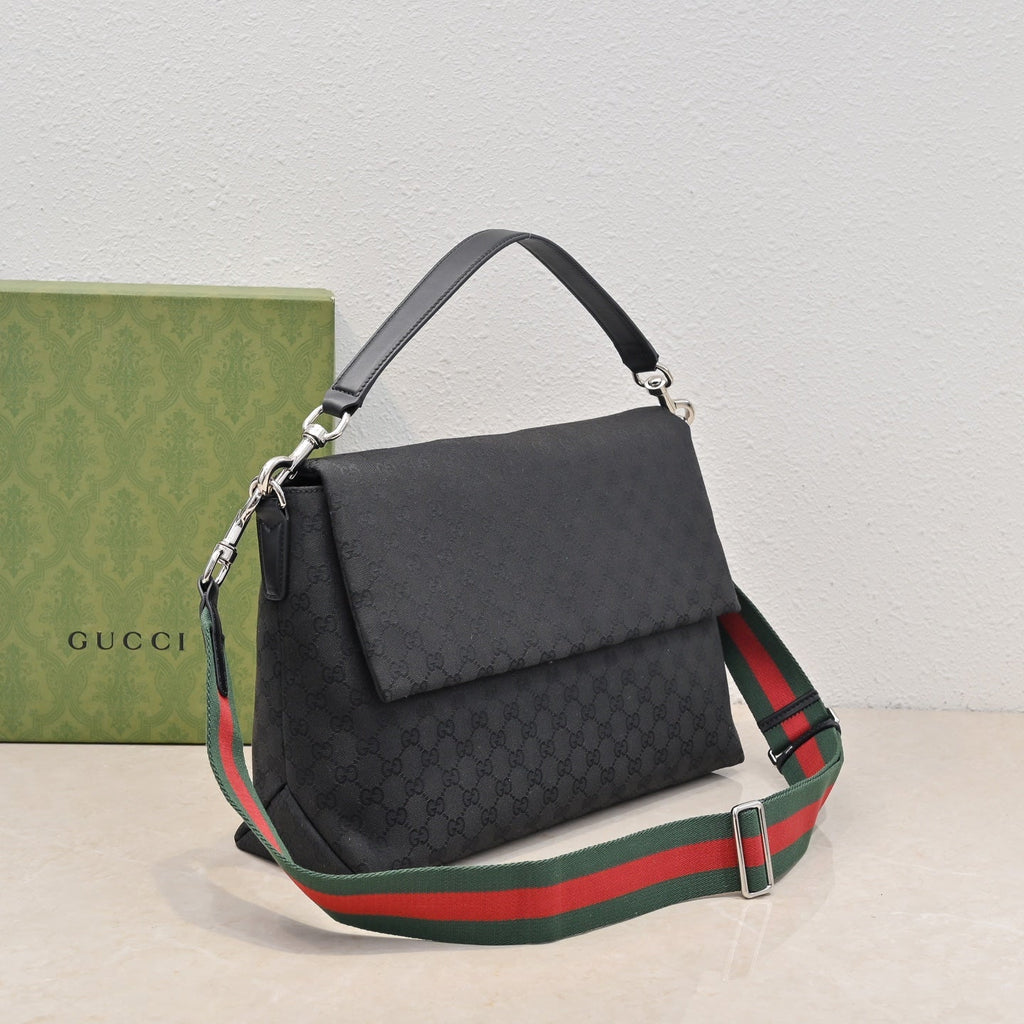 Gucci GG Canvas Large Top Handle Crossbody Bag – 821616